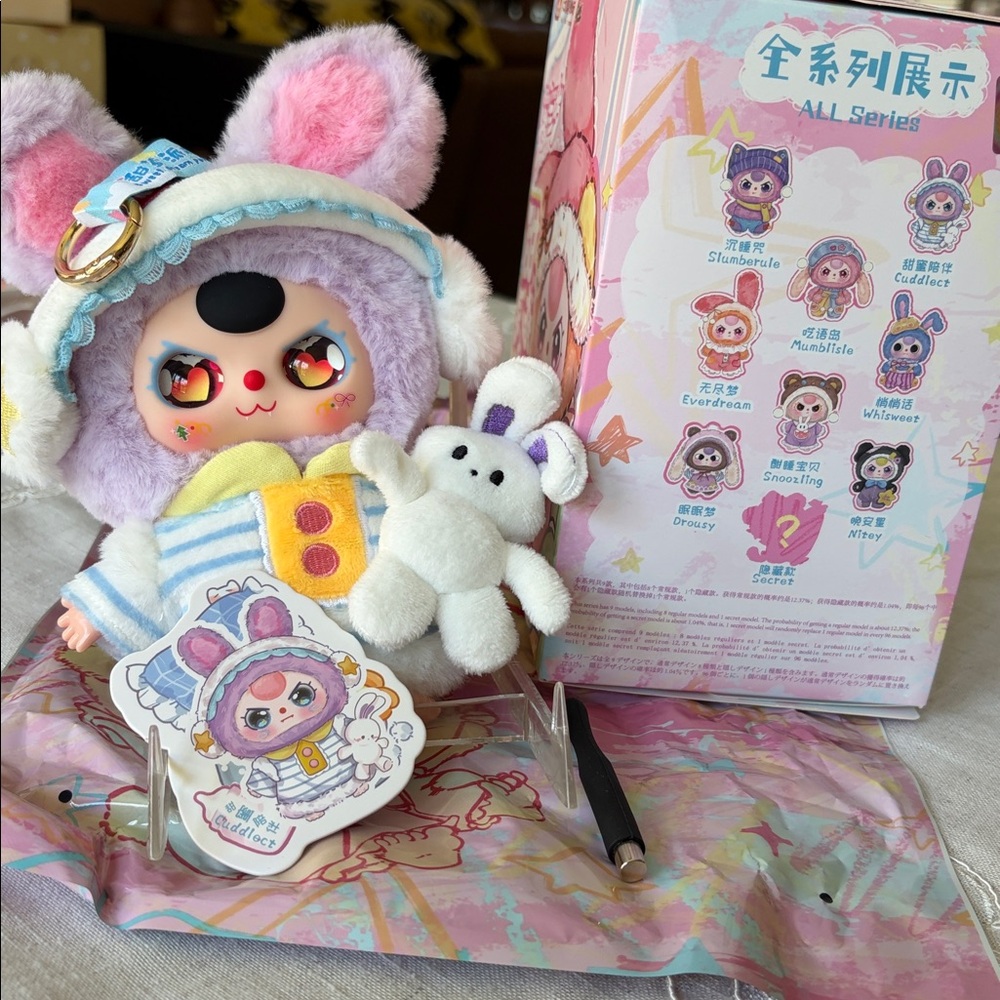 103, Baby Three Sweet Dreams Adorable Plush Bunny - Picture 3 of 3